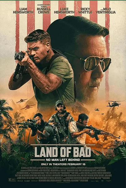 Land of Bad film poster from the supplied artwork